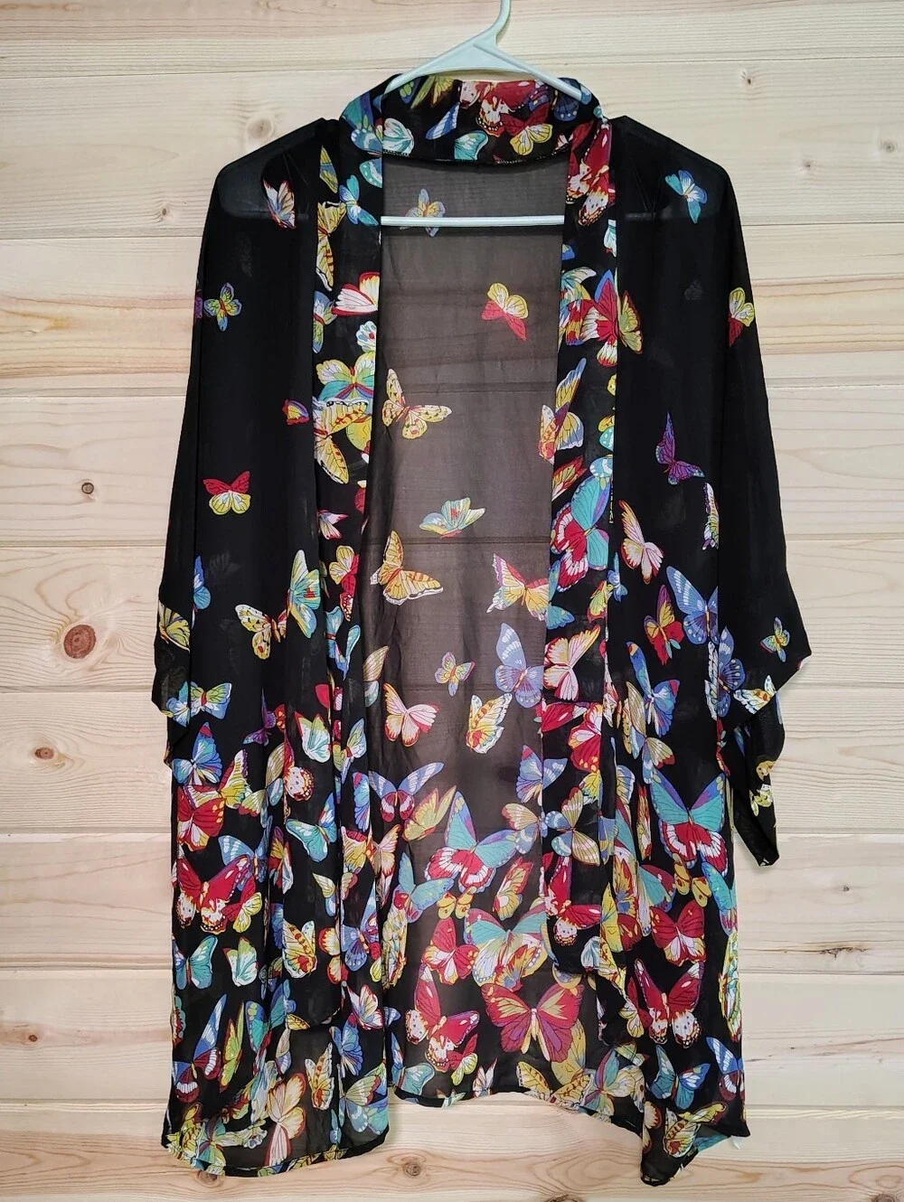 Max Hsuan & Wiiiwish Butterfly Kimono Cardigan Sheer OS Whimsical Flowy Vibrant